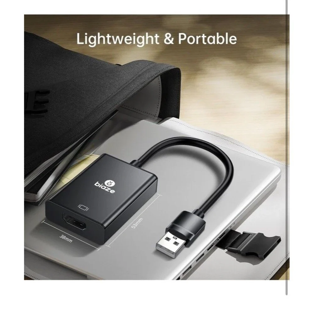 USB To HDMI- Converter Multi Display Graphic Adapter for PC Supports 4K@60Hz HDR